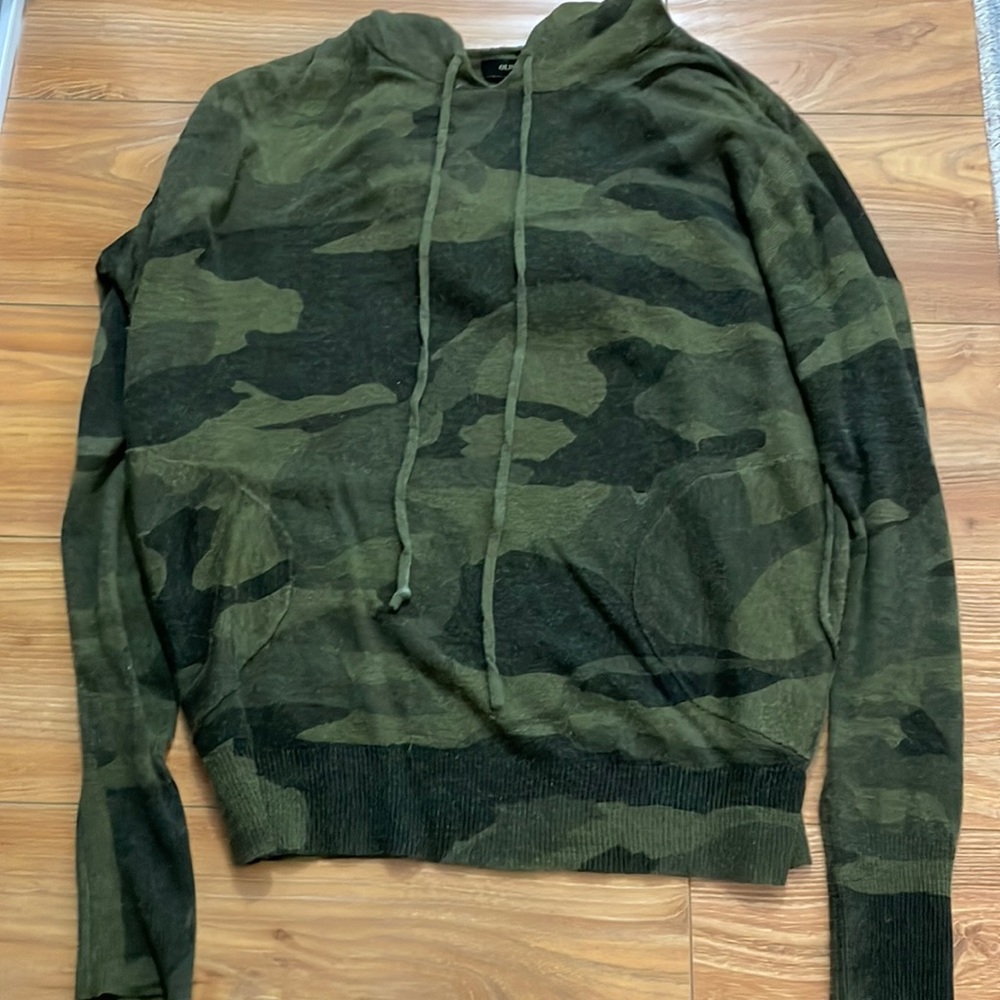 Olivaceous Camo Hoodie Sweater